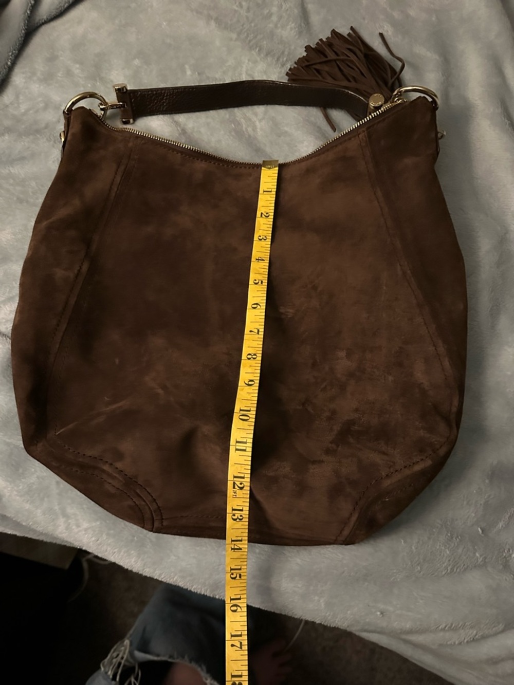 AUTHENTIC VINTAGE MK BROWN SUEDE PURSE - Picture 4 of 4